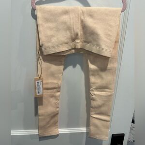 PINK CHICKEN Cream Leggings NWT